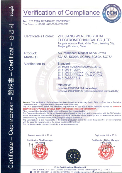 CE Certificate of Robots